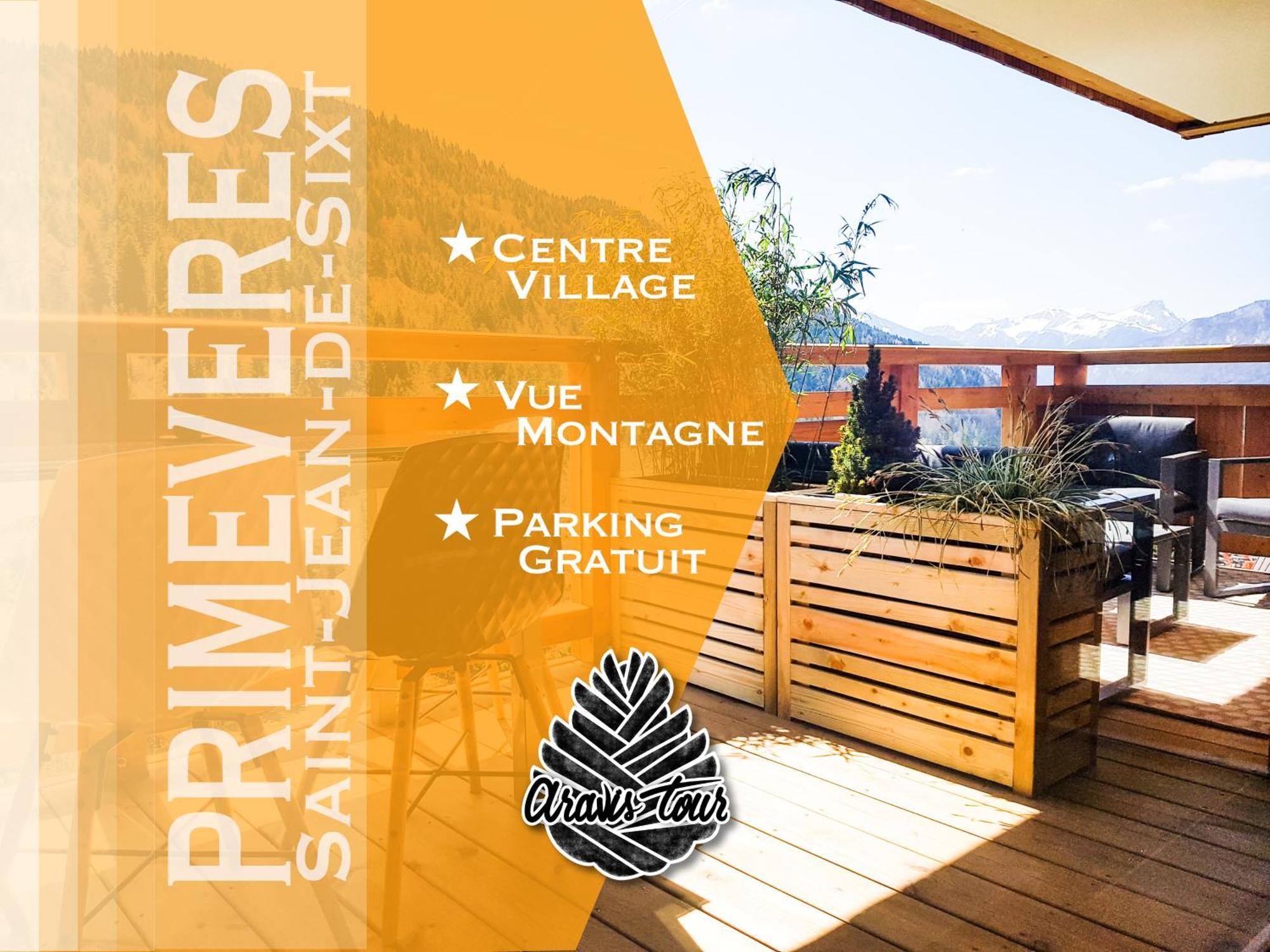 Appt Primeveres - Centre Village, Vue Montagne - Aravistour Saint-Jean-de-Sixt Bagian luar foto